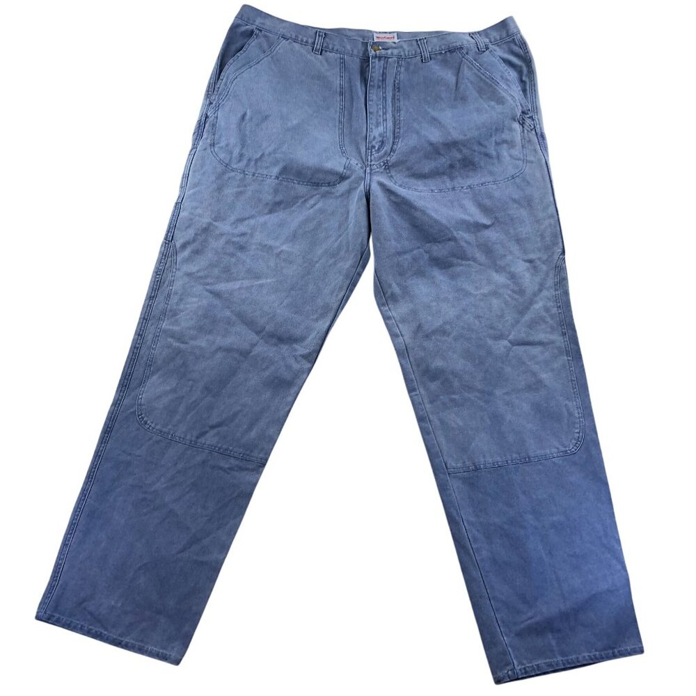 WearGuard Mens Work Pants Size 48x34 Blue Straight Leg Workwear Classic Casual